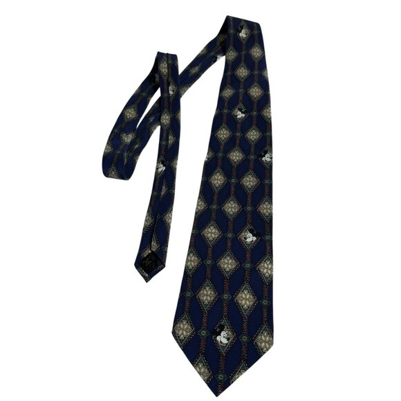 Vintage Mickey, Inc. Silk Tie โ Hidden Mickeys in Retro Geometric Print | EUC - Picture 2 of 4